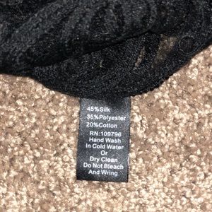 Black Sheer Embroidered sleeveless Tunic